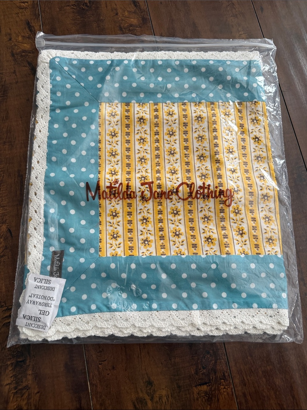 Matilda Jane Blue Polka & Yellow Floral Patchwork Table Cover